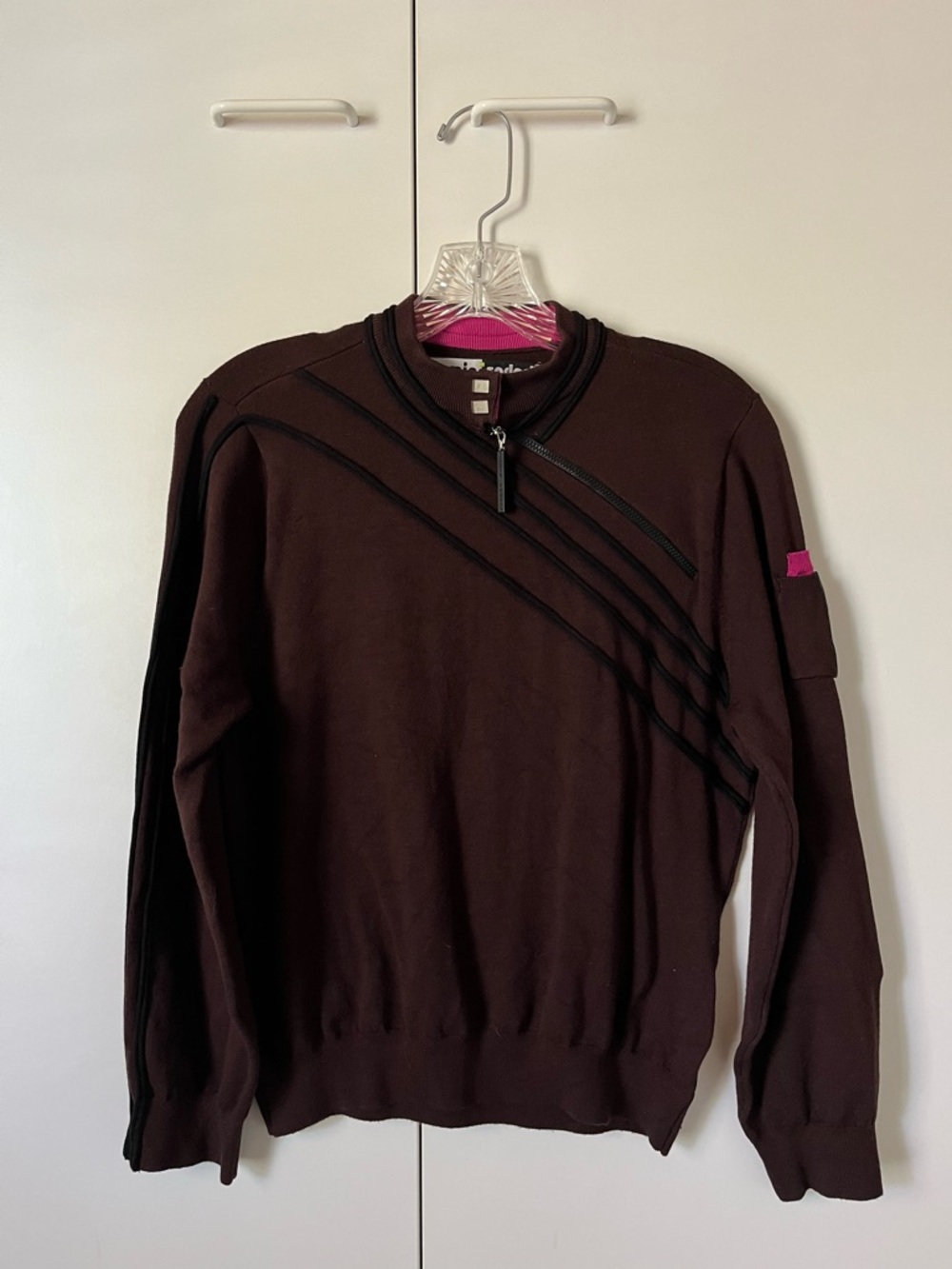 Vintage Jamie Sadock NY Brown and Pink Pullover Sweater 🤎💕
